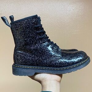 Dr. Martens Junior 1460 Cosmic Glitter Lace-Up Combat Boots Size 6